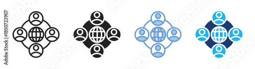 Outsorcing icon set multiple style collection