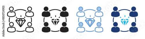 Value icon set multiple style collection