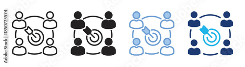 Target icon set multiple style collection