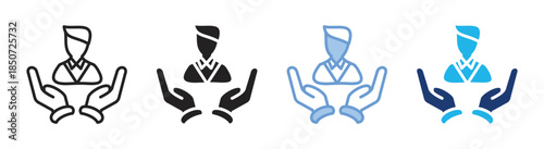 Sevice icon set multiple style collection