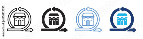 Agility icon set multiple style collection