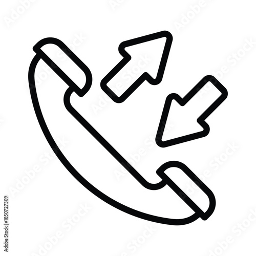 Incoming & outgoing call icon