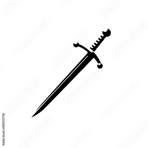 "Ancient Warrior Sword Vector Illustration"