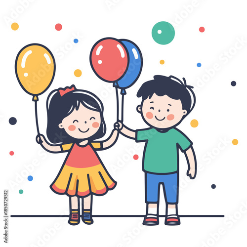 children's day, festival, vector, transparent background, party, fun, child, kids, celebration, childhood, children, happiness, smiling, smile, people, joy, cheerful