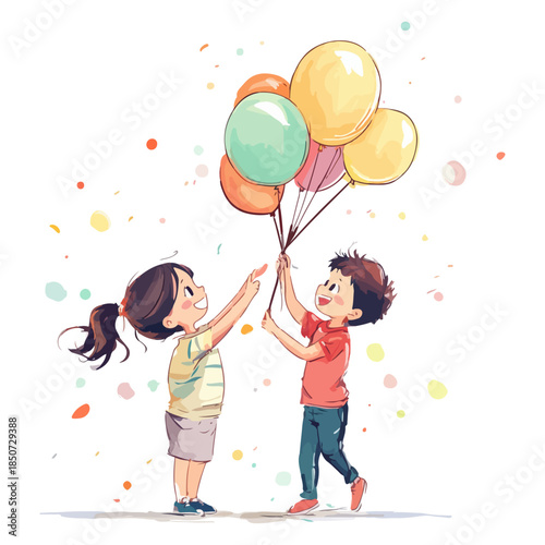 children's day, festival, vector, transparent background, party, fun, child, kids, celebration, childhood, children, happiness, smiling, smile, people, joy, cheerful