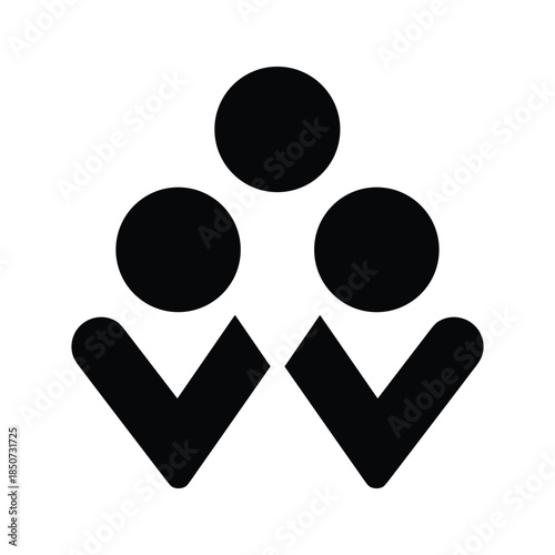 Simple icon representing teamwork or collaboration