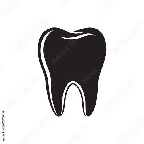 Minimalist Dental Tooth Icon Design for Oral Health