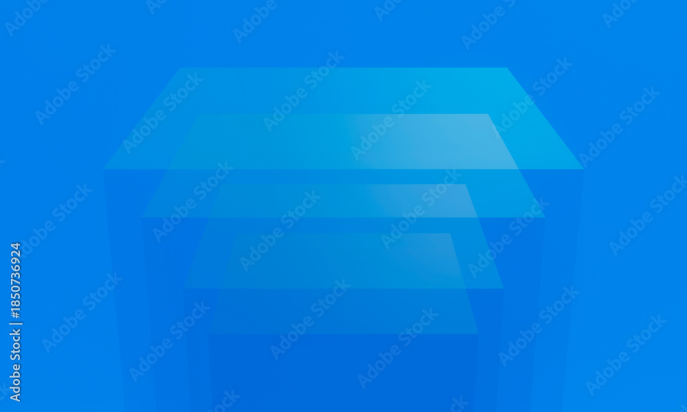 Fototapeta premium Abstact blue transparent geometric shape background