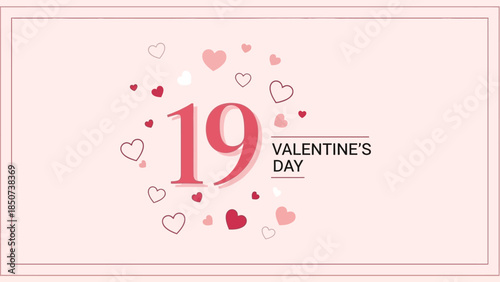 Valentine's Day Celebration with Heart Decorations and Romantic Theme
