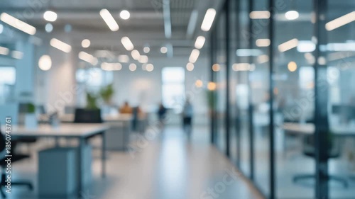 Wallpaper Mural Modern office corridor, corporate workplace interior background. Torontodigital.ca