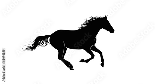 Running horse silhouette