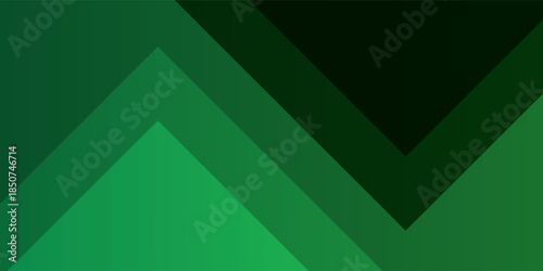 Abstract Green Geometric Chevron Shapes Background for Growth