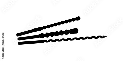 Variety of hair curlers for styling and creating waves, beauty tools on isolated white background.