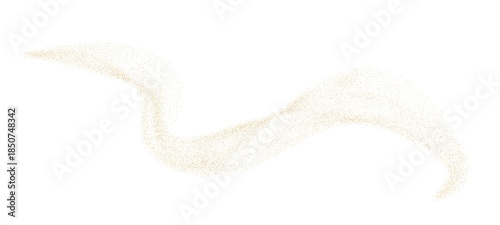 Gold particle confetti stripe wave dust and glitter. Dot polka liquid shine and holiday effects. Decoration for carnival party, event, birthday, New Year, Christmas, Wedding. Vector illustration