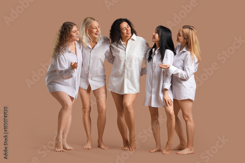 Group of beautiful women in...