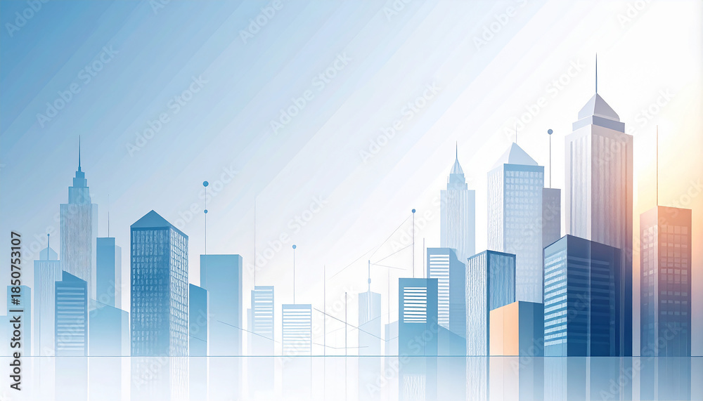 Naklejka premium abstract city background