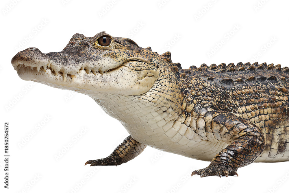 Obraz premium Crocodile wild river animal isolated on transparent background