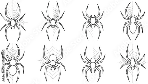 Spider web art icons