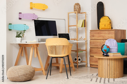 Interior of teenager's room...