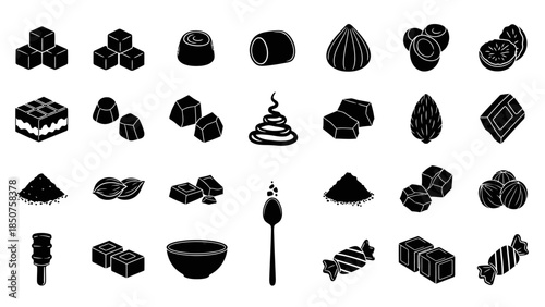 Sweet Symphony: A Collection of Exquisite Chocolate Delights, a captivating array of delectable chocolates with variety of shapes and sizes.