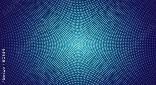 Abstract Blue Concentric Circles - A Modern Technology Background.
