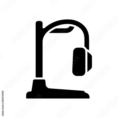 Modern desk lamp with headphone holder