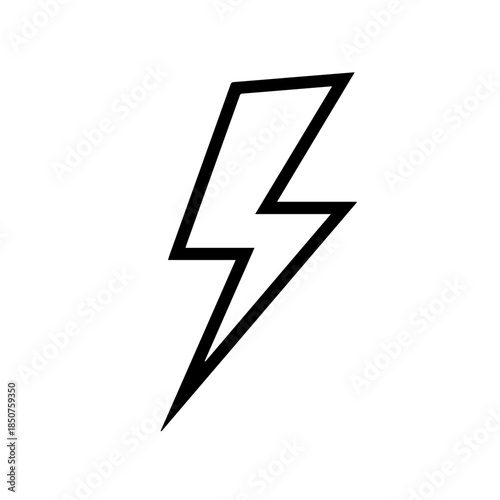 Black and white lightning bolt