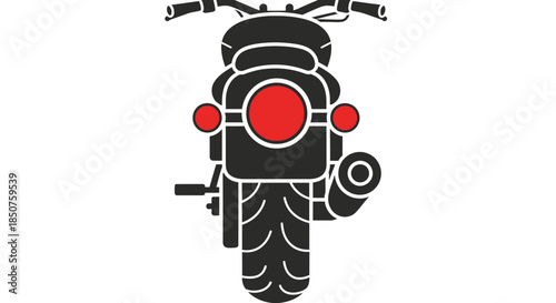 Motorcycle rear view icon