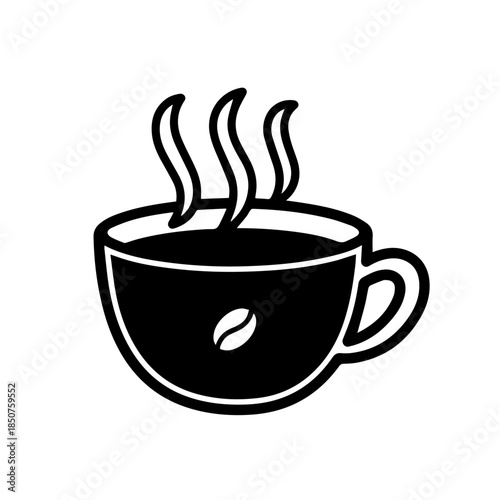 Steaming cup of coffee