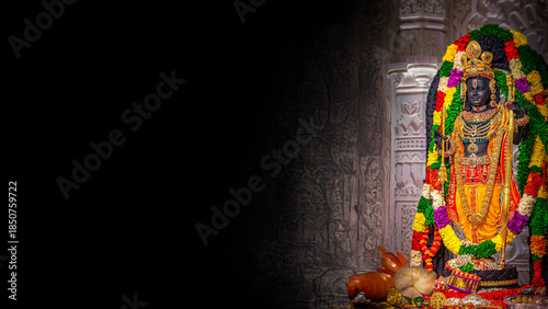 Konstfotografi Jai Shree Ram – Lord Ram Divine Idol in Temple