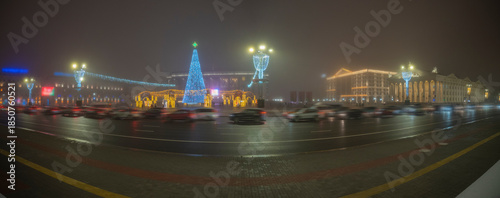 Christmas tree in the center of Minsk