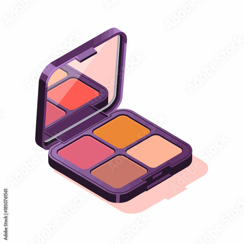 An open makeup palette displays a variety of eyeshadow colors, showcasing warm tones ideal for creating versatile and stunning beauty looks for any occasion.
