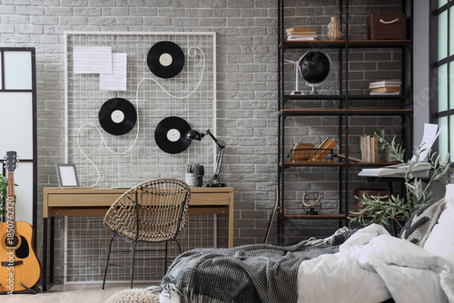 Interior of student's room ...