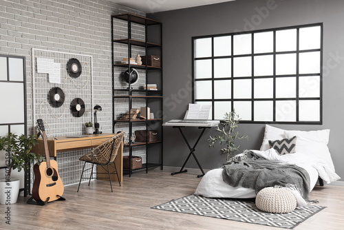 Interior of student's room ...