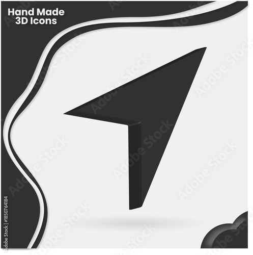 3D Glossy Dark Blue Adobe Media Encoder 'Me' Icon Vector Graphic - Modern Video Processing and Encoding Software Symbol for UI/UX