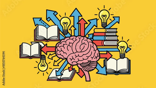 Brain with Books and Ideas