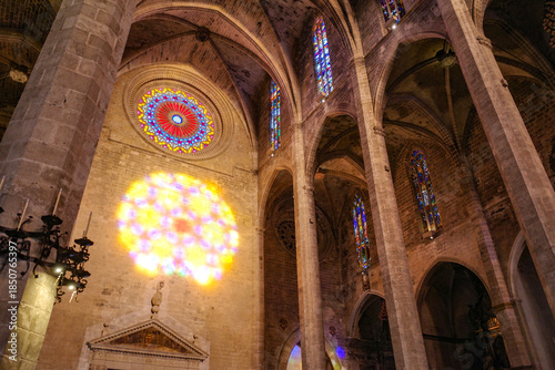 Palma de Mallorca, Spain - 11 Nov, 2025: Palma Cathedral Biannual light phenomenen, Festa de la Llum