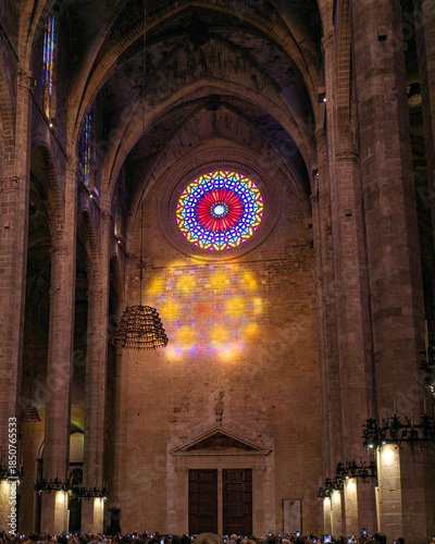 Palma de Mallorca, Spain - 11 Nov, 2025: Palma Cathedral Biannual light phenomenen, Festa de la Llum