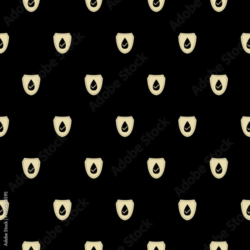 Waterproofing seamless pattern isolated on black background