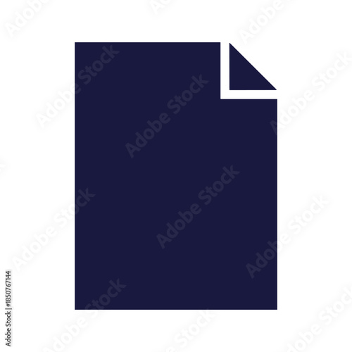 Dark blue square with a folded corner