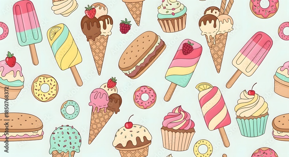 Vector seamless pattern with retro gaming icons like controllers joysticks consoles nostalgic arcade style