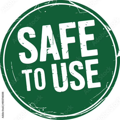 Safe to use grunge rubber stamp, vector illustration on transparent background