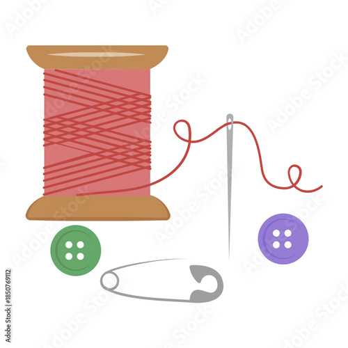 Vector graphics icon for Needle and spool