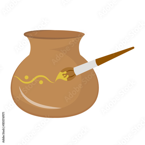 Vector graphics icon for Pot decoration