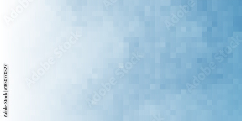 White blue mosaic background. Geometric template with mesh of squares for your amazing design.
