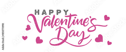 Happy valentine day. with creative love composition of the hearts. Vector illustration. Happy Valentines Day greeting card. Calligraphic design for print cards, banner, poster Hand drawn text letterin