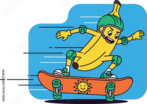 Banana skateboarder