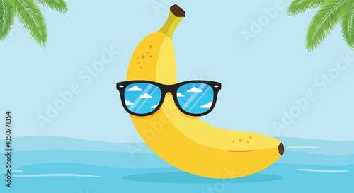 Banana wearing sunglasses