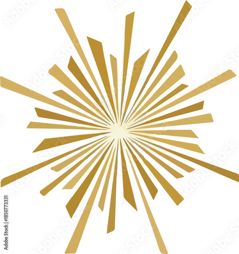 Radiant Burst of Light: A stylized illustration depicting a vibrant burst of golden light radiating outwards from a central point, symbolizing energy, and brilliance. 