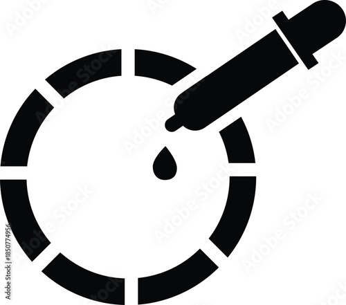 Color picker icon. Dropper sign. Eye Dropper symbol. flat style.